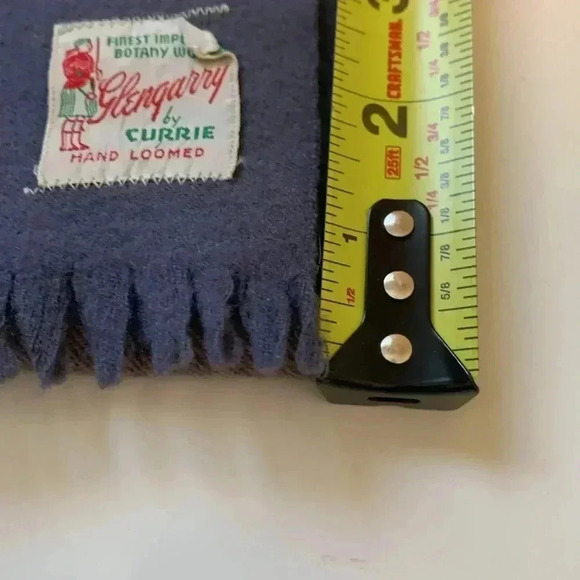 Vintage 1940’s Glengarry Merino Wool Scarf Hand-loomed 44”. by 10 3/4” - Picture 4 of 5